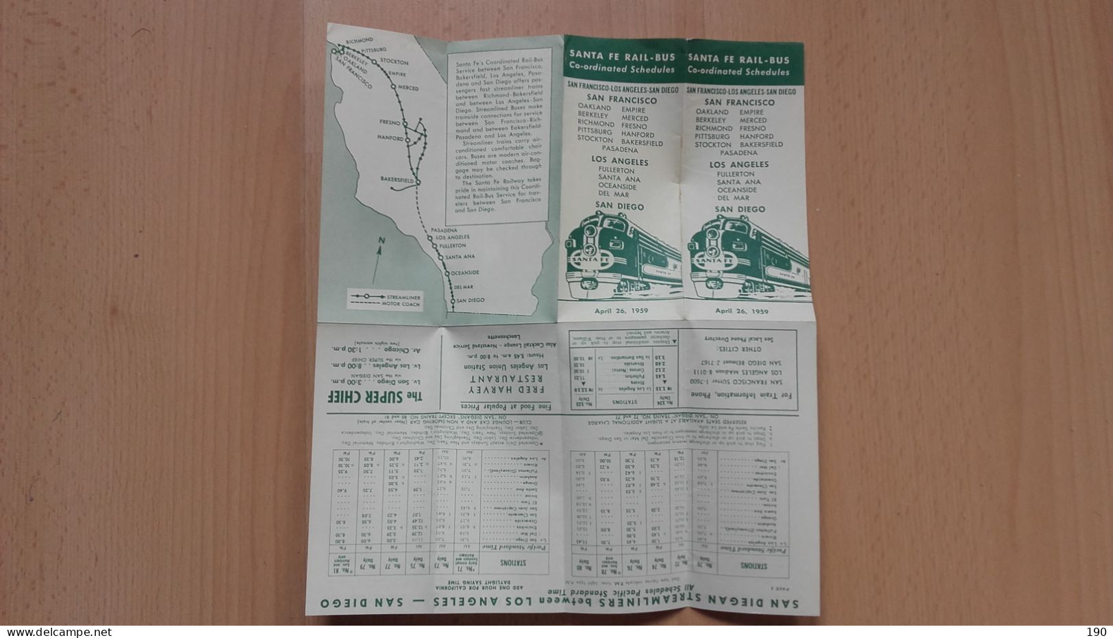 Santa Fe Rail-bus.Co-ordinated Schedules - Mondo