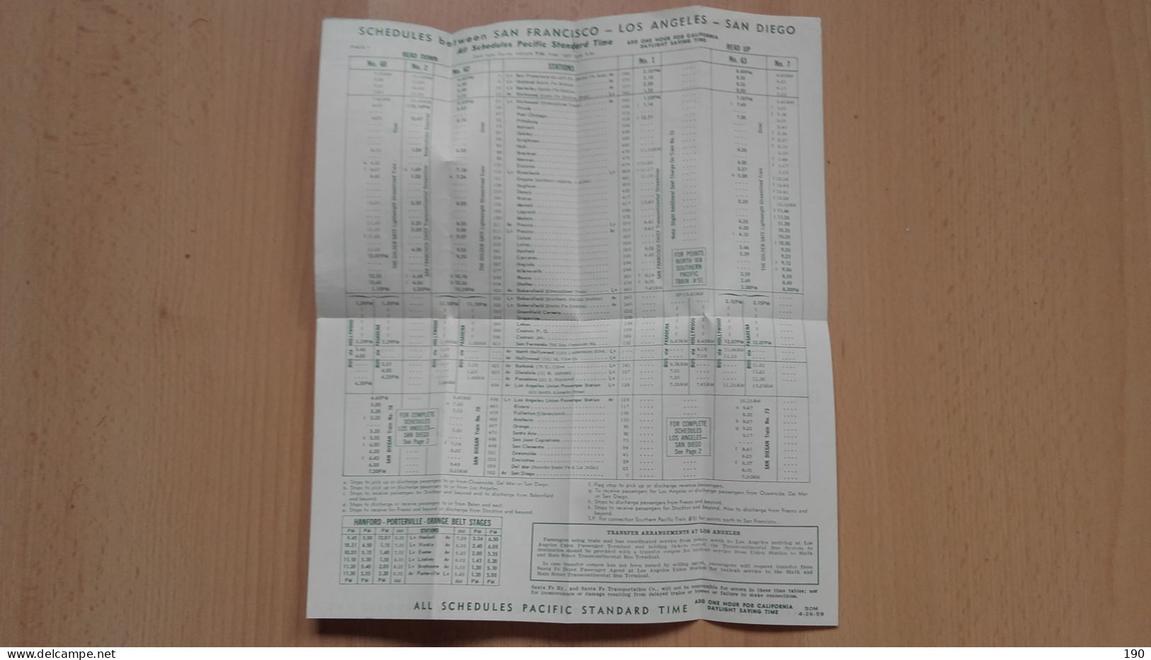 Santa Fe Rail-bus.Co-ordinated Schedules - Monde