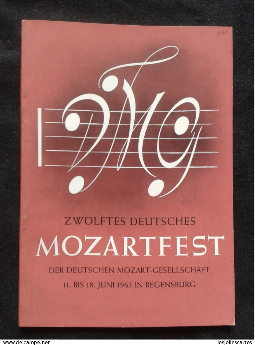 MOZARTFEST FESTIVAL 1963 REGENSBURG MOZART PROGRAM PROGRAMME - Programmes