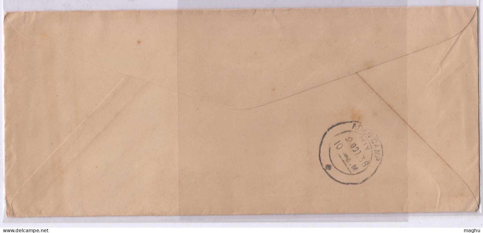 USA To Aden Camp, Postal Stationery Used 1938, Wshington DC , (cond., Poor) - 1921-40