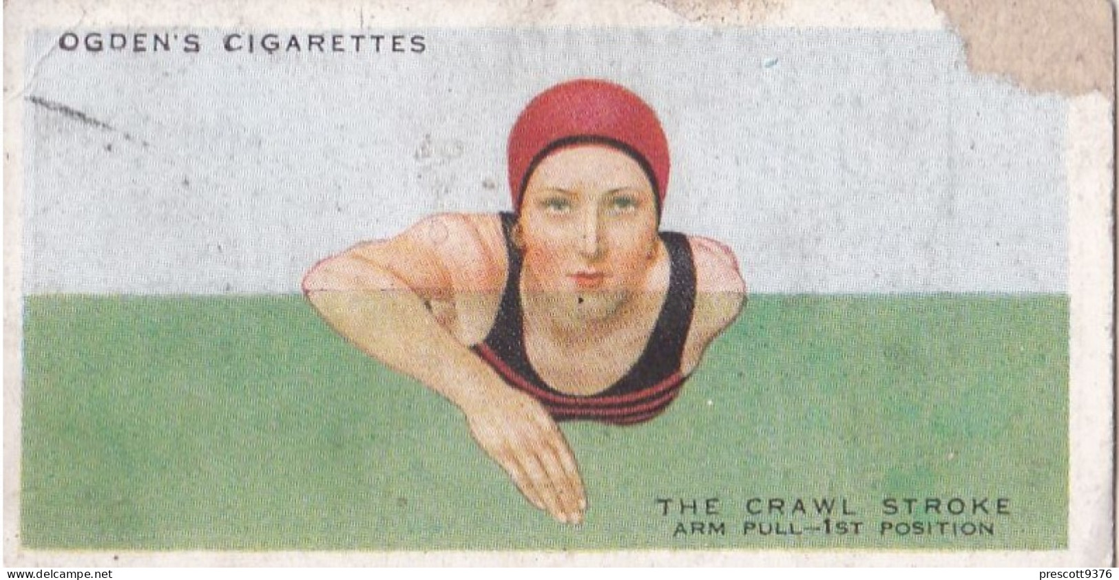 How To Swim 1935 - 18  Crawl - Ogdens Cigarette Card - - Ogden's