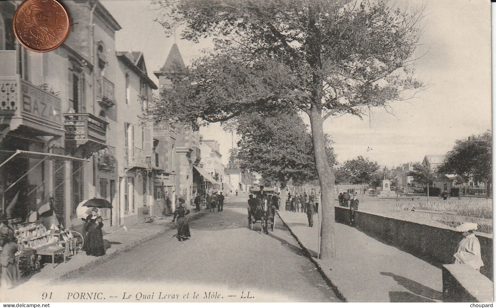 44 - Très Belle Carte Postale Ancienne De PORNIC   Le Quai Levay  Et Le Mole - Pornic