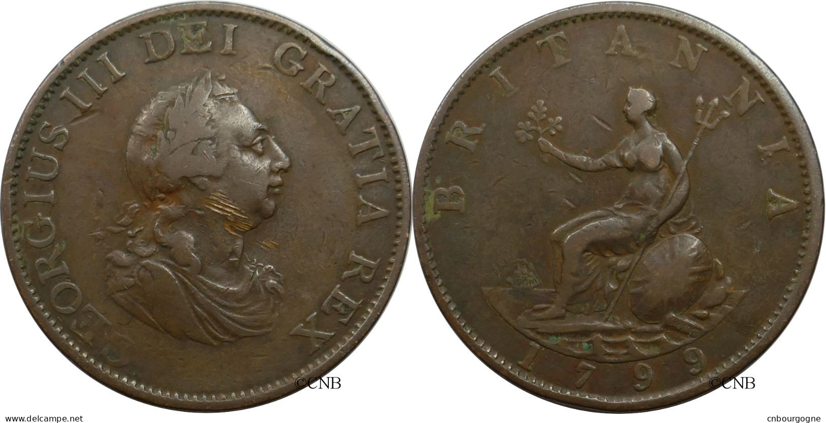 Royaume-Uni - George III - Half Penny 1799 - TB+/VF35 - Mon5855 - Autres & Non Classés