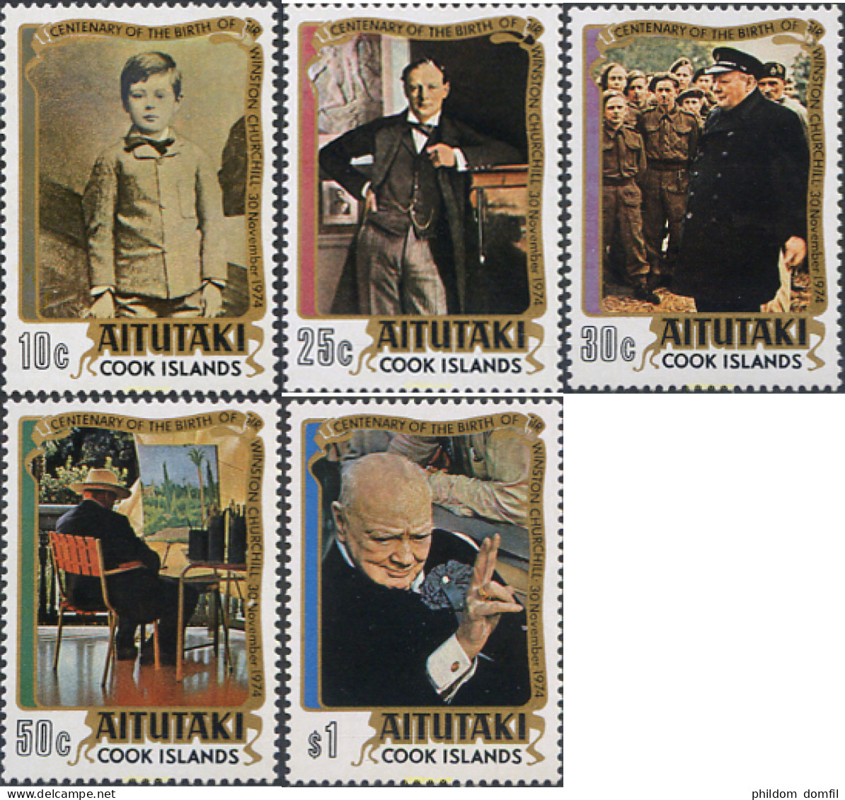 53303 MNH AITUTAKI 1974 100 ANIVERSARIO DE WINSTON CHURCHILL - Sir Winston Churchill