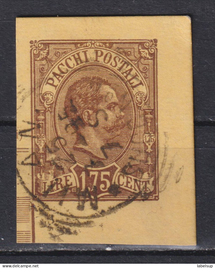 Timbre Obliréré D'Italie Entier Coupé De 1884 N°cp 6 - Postpaketten
