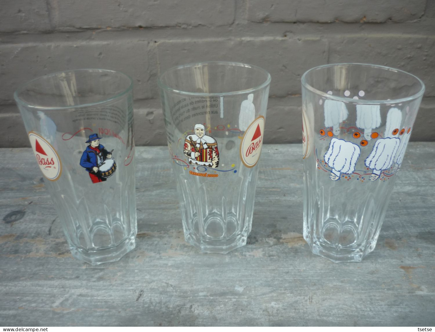 Binche - Carnaval - 3 Verres édités Par La Bière Bass -Carnaval 2000 Et 2001 - Binche