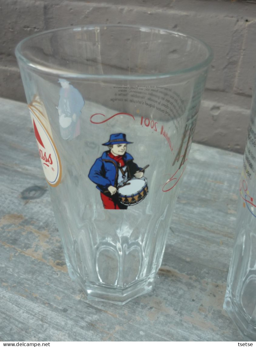 Binche - Carnaval - 3 Verres édités Par La Bière Bass -Carnaval 2000 Et 2001 - Binche