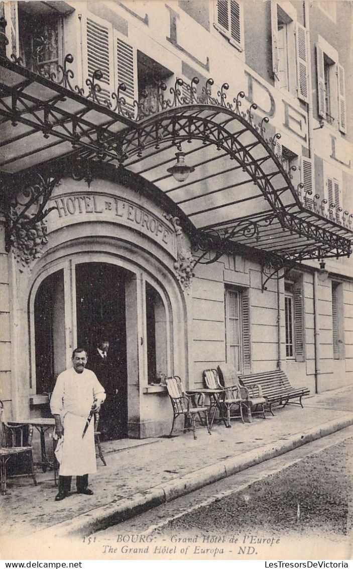 FRANCE - 01 - BOURG EN BRESSE - Grand Hôtel De L'Europe  -  Carte Postale Ancienne - Andere & Zonder Classificatie