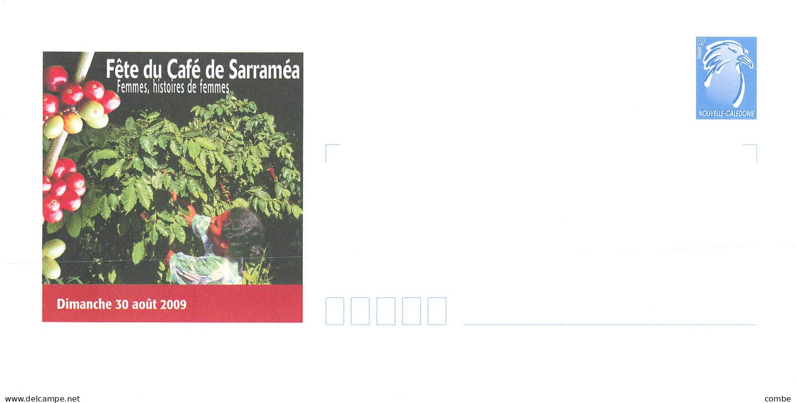 PAP.  NOUVELLE CALEDONIE. NEUF. FETE DU CAFE DE SARRAMEA. BLEU - Postal Stationery