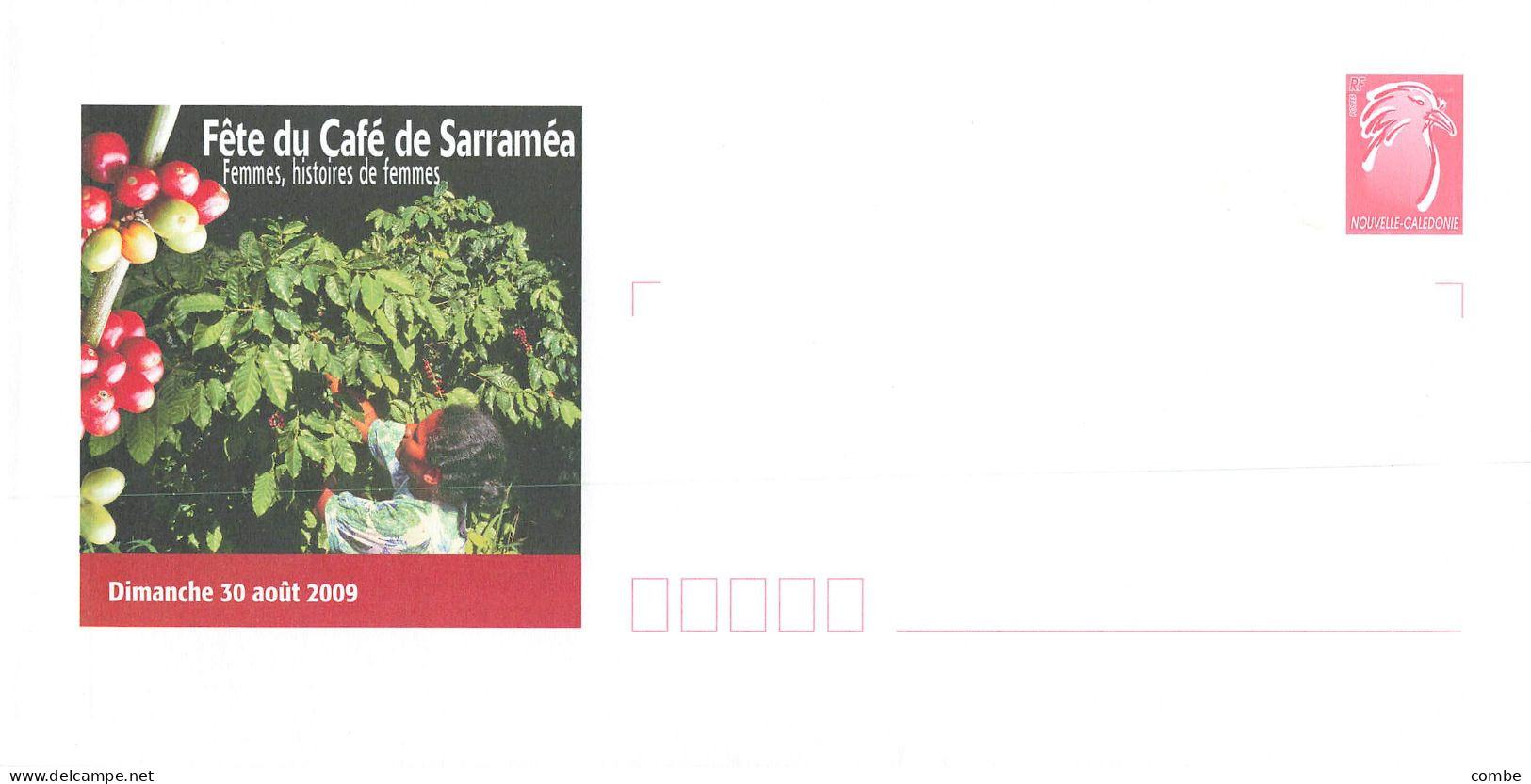 PAP.  NOUVELLE CALEDONIE. NEUF. FETE DU CAFE SARRAMEA. ROUGE - Postal Stationery