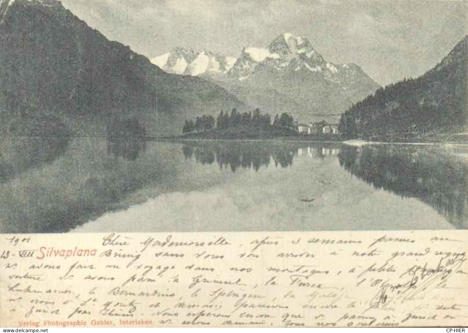 1900 - SUISSE - SCHWEIZ -  SILVAPLANA  - 1901 - Silvaplana