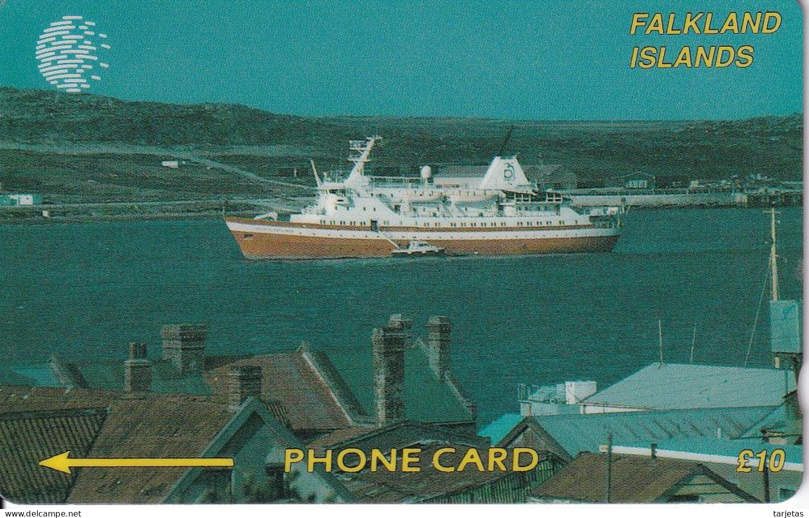 TARJETA DE FALKLAND ISLANDS DE UN BARCO  2CWFB  (SHIP-BARCO) - Schiffe