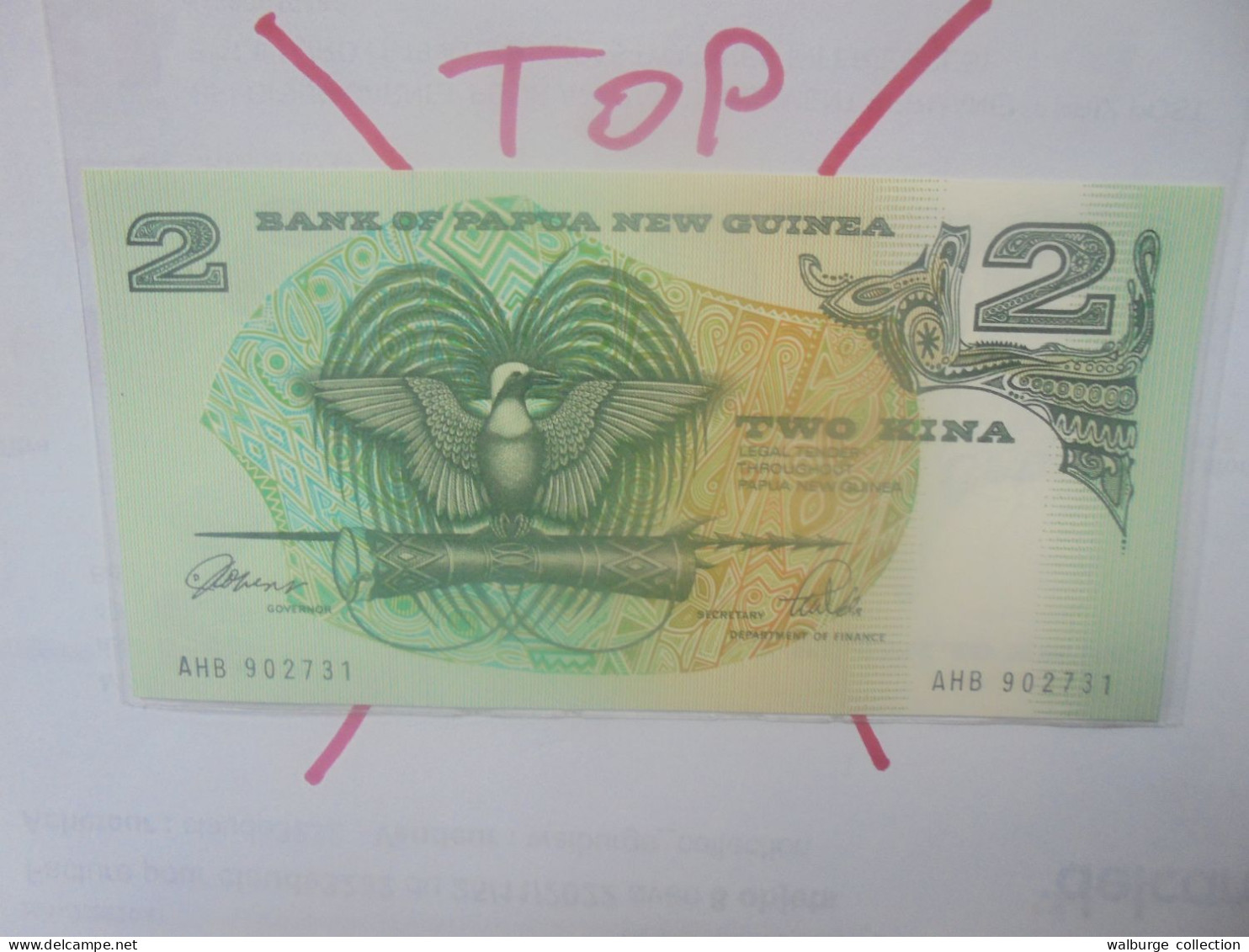 PAPOUASIE NOUVELLE-GUINEE 2 KINA 1981 Signature N°3 Neuf (B.29) - Papua Nueva Guinea