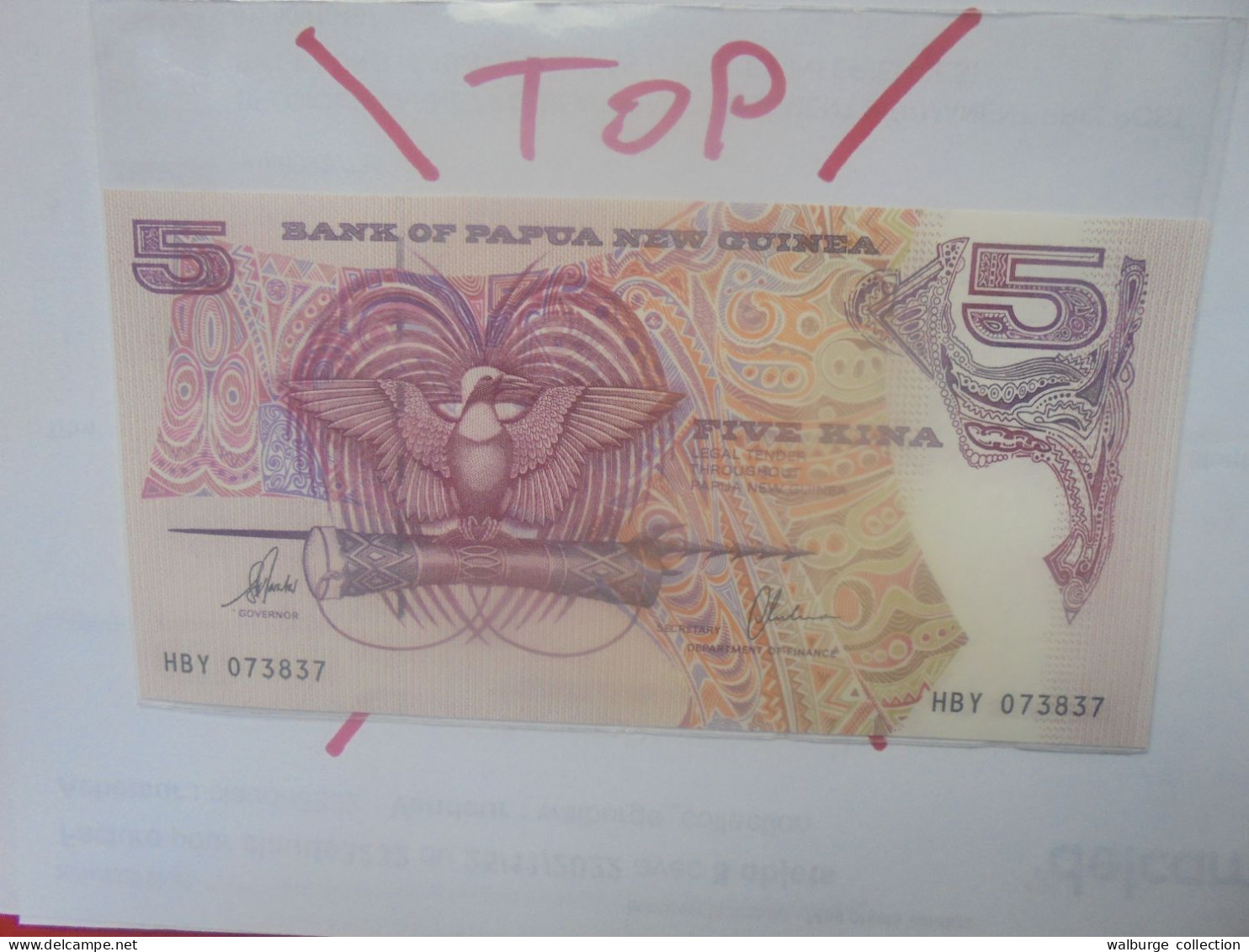 PAPOUASIE NOUVELLE-GUINEE 5 KINA 1992-2000 Signature N°7 Neuf (B.29) - Papua-Neuguinea