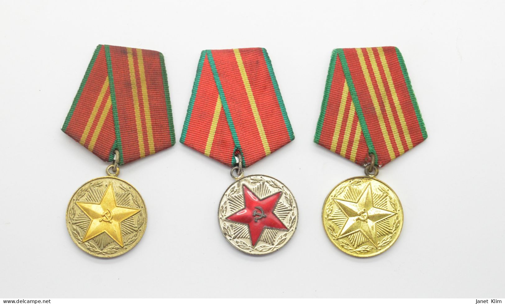 Vintage Soviet Medals Set 10-15-20 Years Of Impeccable Service - Russia