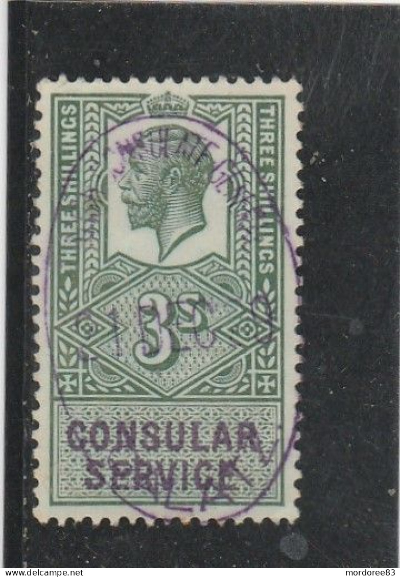 CONSULAR SERVICE 3s - - Steuermarken