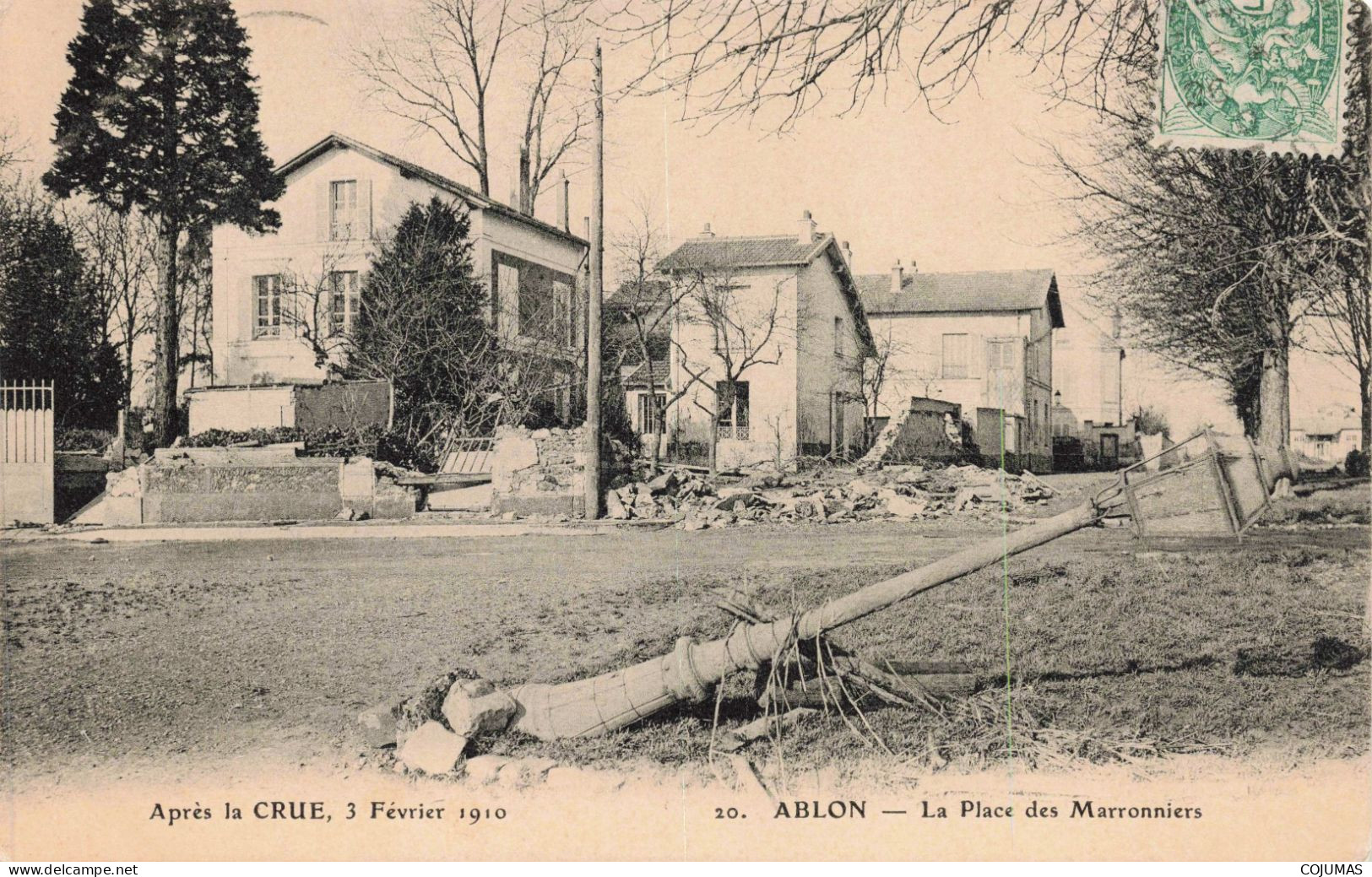 94 - ABLON - S14908 - La Place Des Marronniers - Après Crue 3 Février 1910 - L23 - Ablon Sur Seine