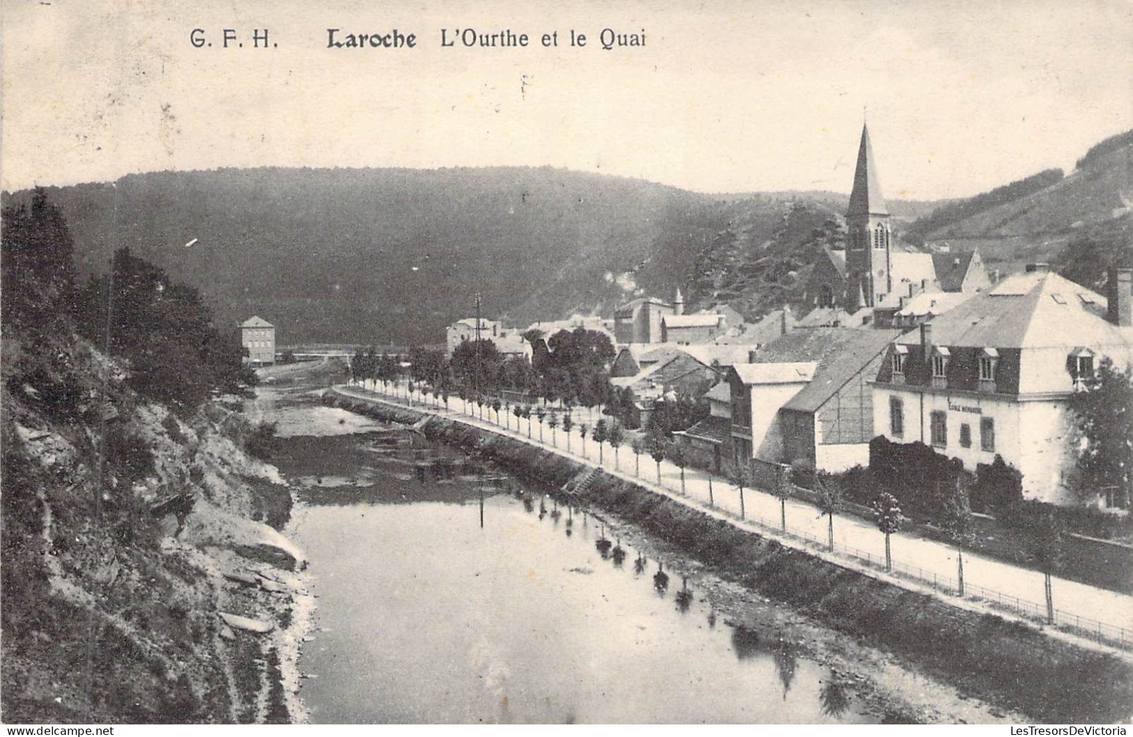 BELGIQUE - LAROCHE - L'Ourthe Et Le Quai - Carte Postale Ancienne - La-Roche-en-Ardenne