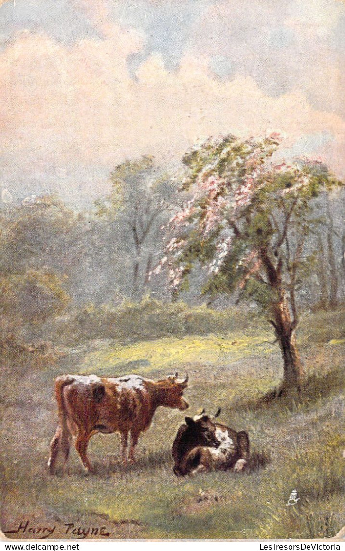 ANIMAUX - Illustration Henry PAYNE - Vaches Dans Un Pré - Carte Postale Ancienne - Vaches