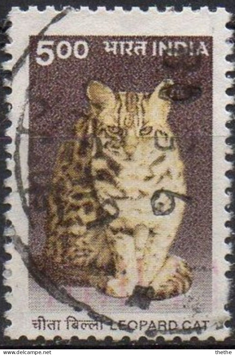 INDE - Chat Léopard (Prionailurus Bengalensis) - Used Stamps