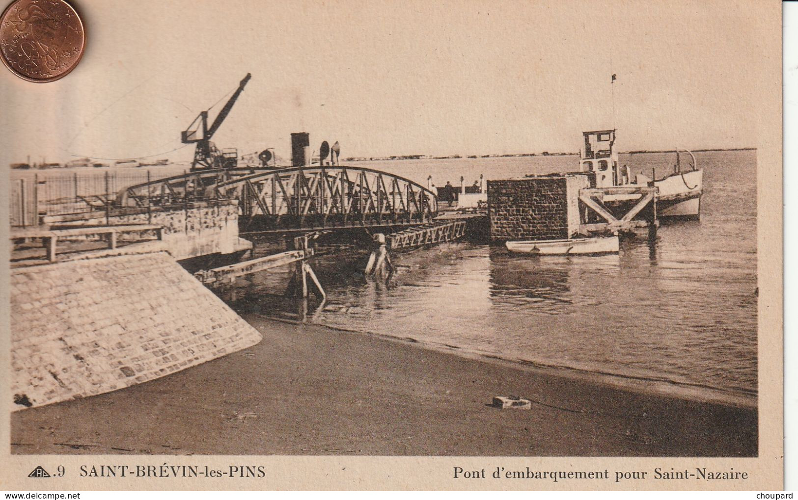 44 - Carte Postale Ancienne De SAINT BREVIN LES PINS   Pont D'Embarquement - Saint-Brevin-les-Pins