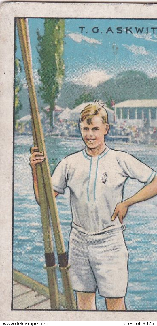 48 T Askwith Rowing  - Champions 2nd Series 1935 - Gallaher Cigarette Card - Gallaher