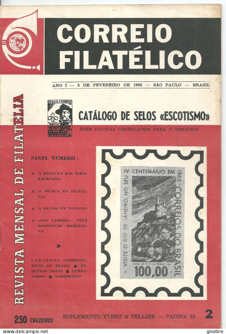 BRAZIL - 1965 - CORREIO FILATELICO - BOLETIM MAGAZINE N° 02 - Revues & Journaux