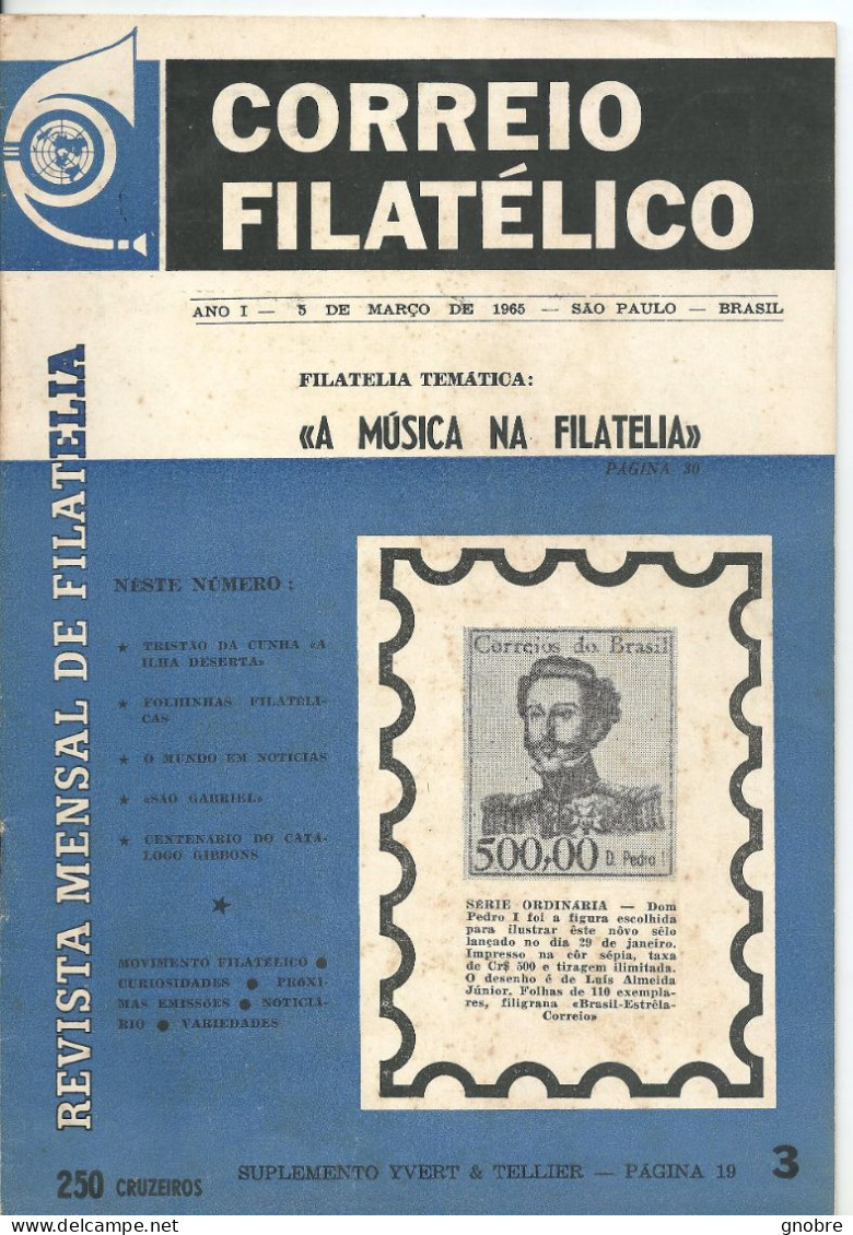 BRAZIL - 1965 - CORREIO FILATELICO - BOLETIM MAGAZINE N° 03 - Revues & Journaux