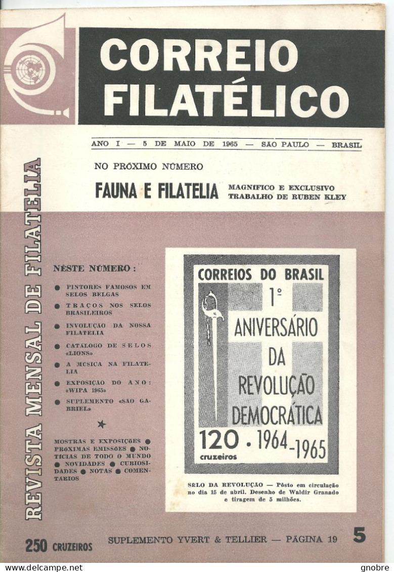 BRAZIL - 1965 - CORREIO FILATELICO - BOLETIM MAGAZINE N° 05 - Magazines