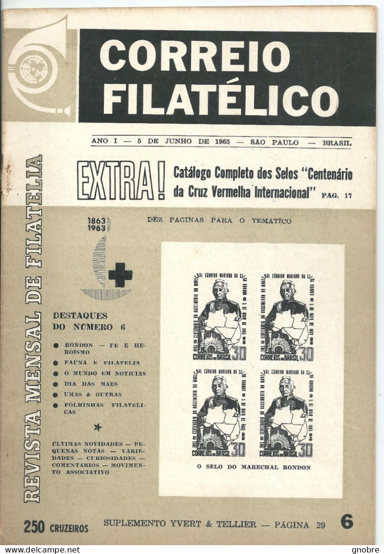 BRAZIL - 1965 - CORREIO FILATELICO - BOLETIM MAGAZINE N° 06 - Revues & Journaux