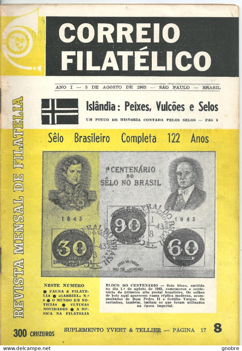 BRAZIL - 1965 - CORREIO FILATELICO - BOLETIM MAGAZINE N° 08 - Magazines