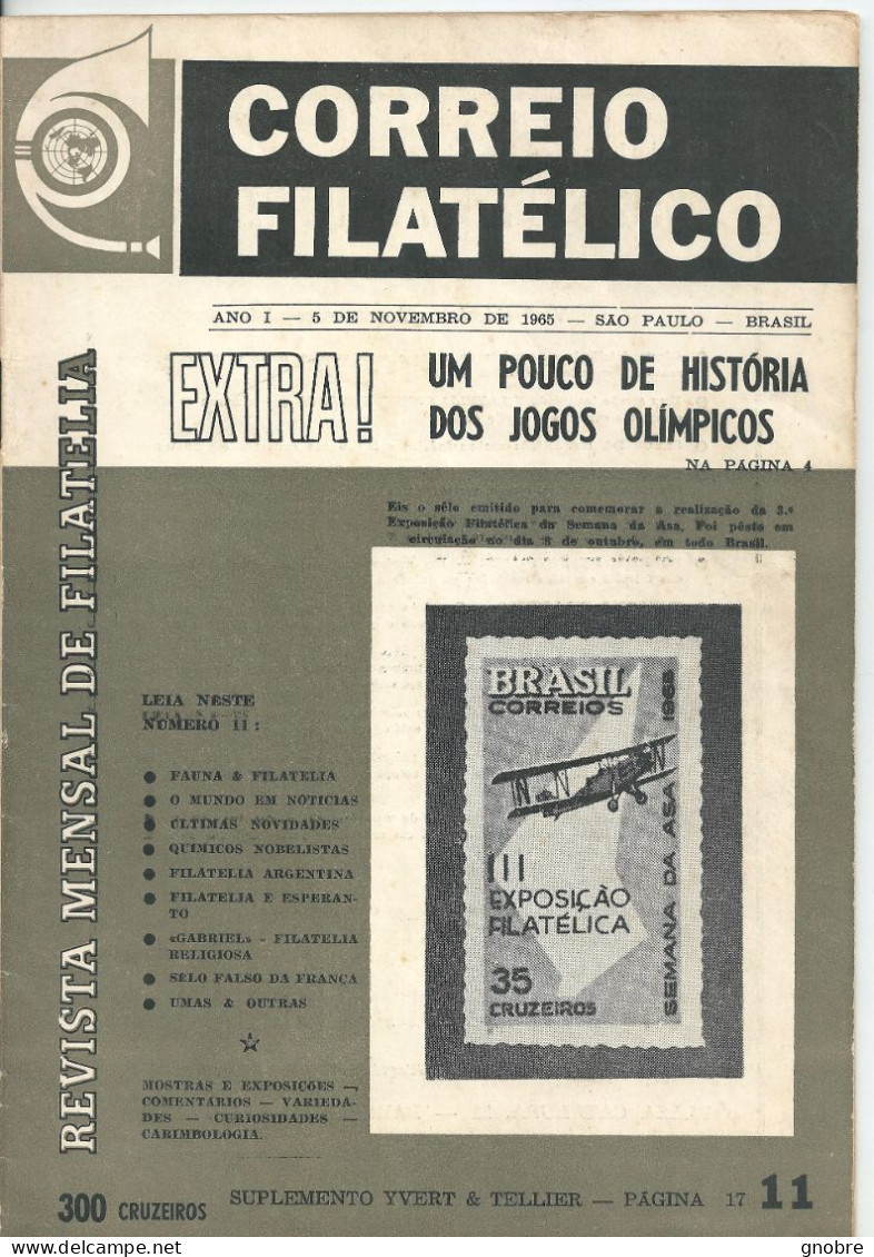 BRAZIL - 1965 - CORREIO FILATELICO - BOLETIM MAGAZINE N° 11 - Zeitungen & Zeitschriften