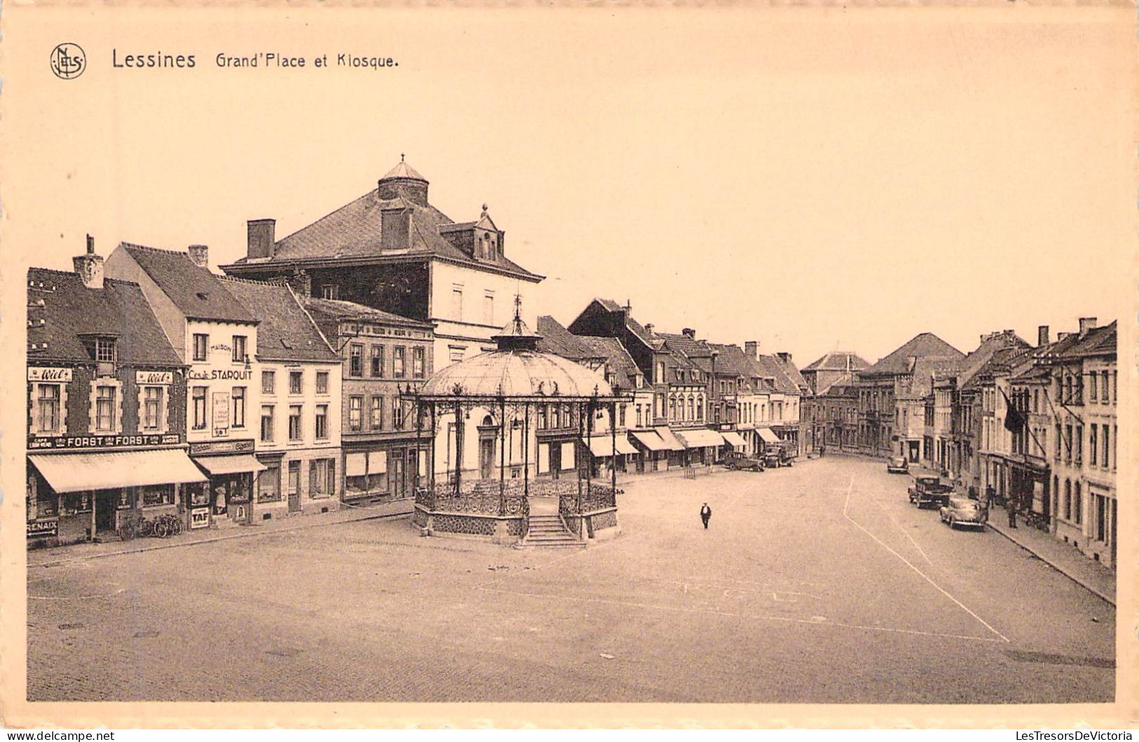 BELGIQUE - LESSINES - Grand ' Place Et Kiosque - Edition Van Cromphout - Carte Postale Ancienne - Lessines