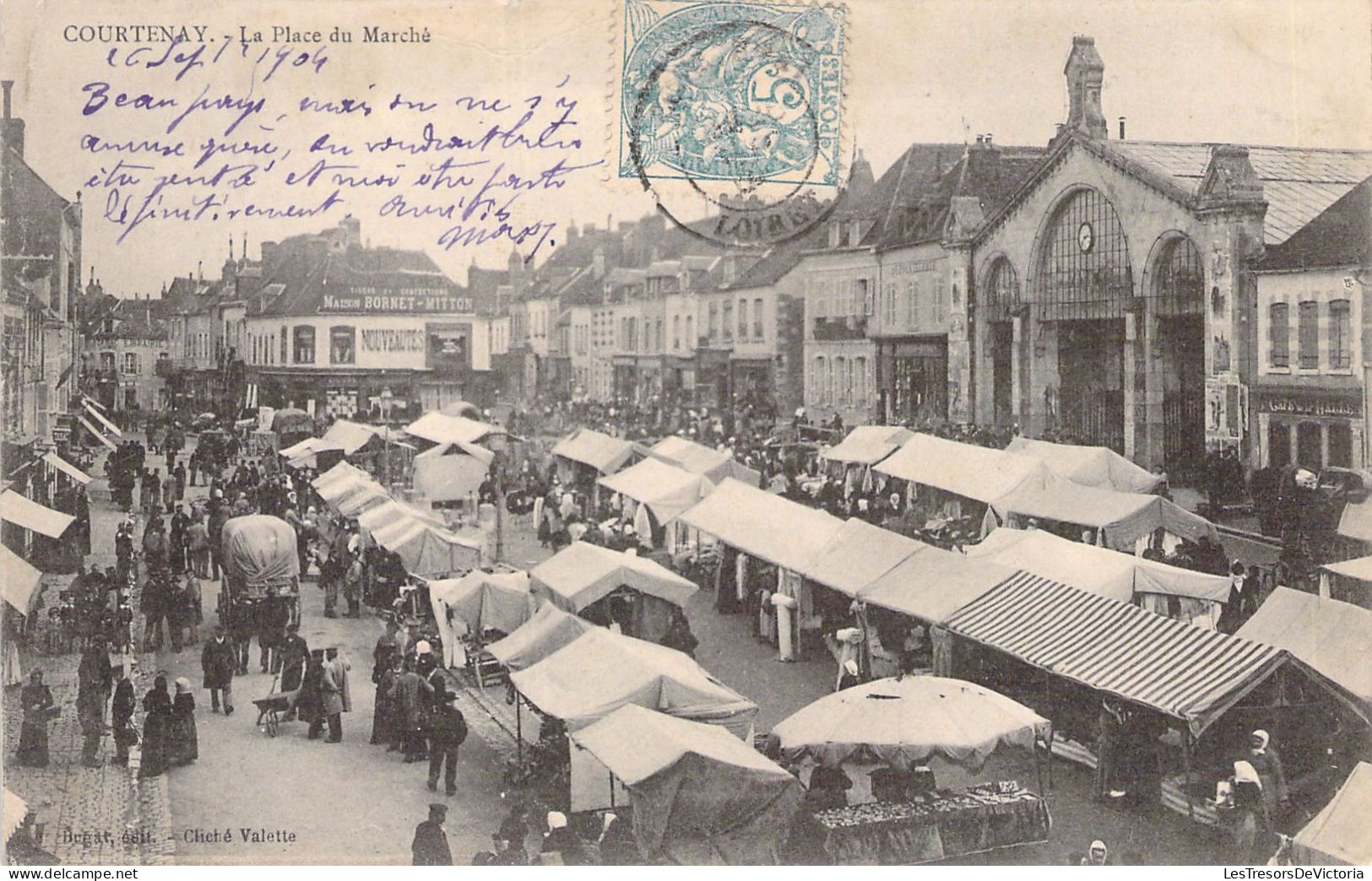 COMMERCE - Marchés - COURTENAY - La Place Du Marché - Carte Postale Ancienne - Marchés