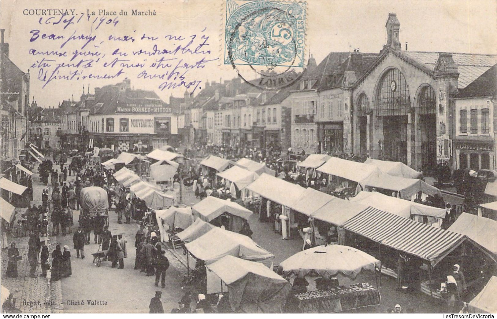 COMMERCE - Marchés - COURTENAY - La Place Du Marché - Carte Postale Ancienne - Marktplaatsen