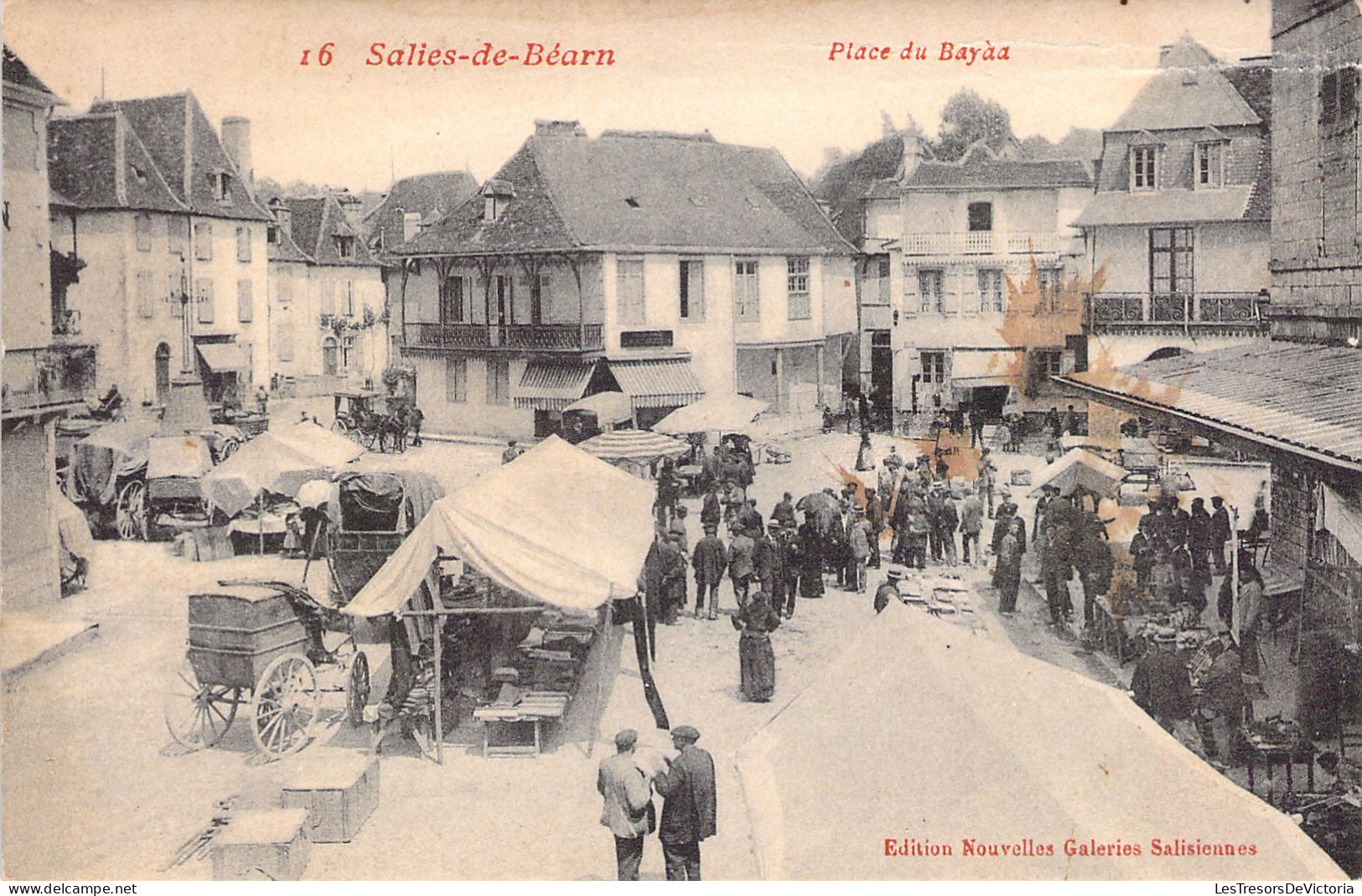 COMMERCE - Marchés - Salies De Béarn - Place Du Bayaà - Carte Postale Ancienne - Marchés