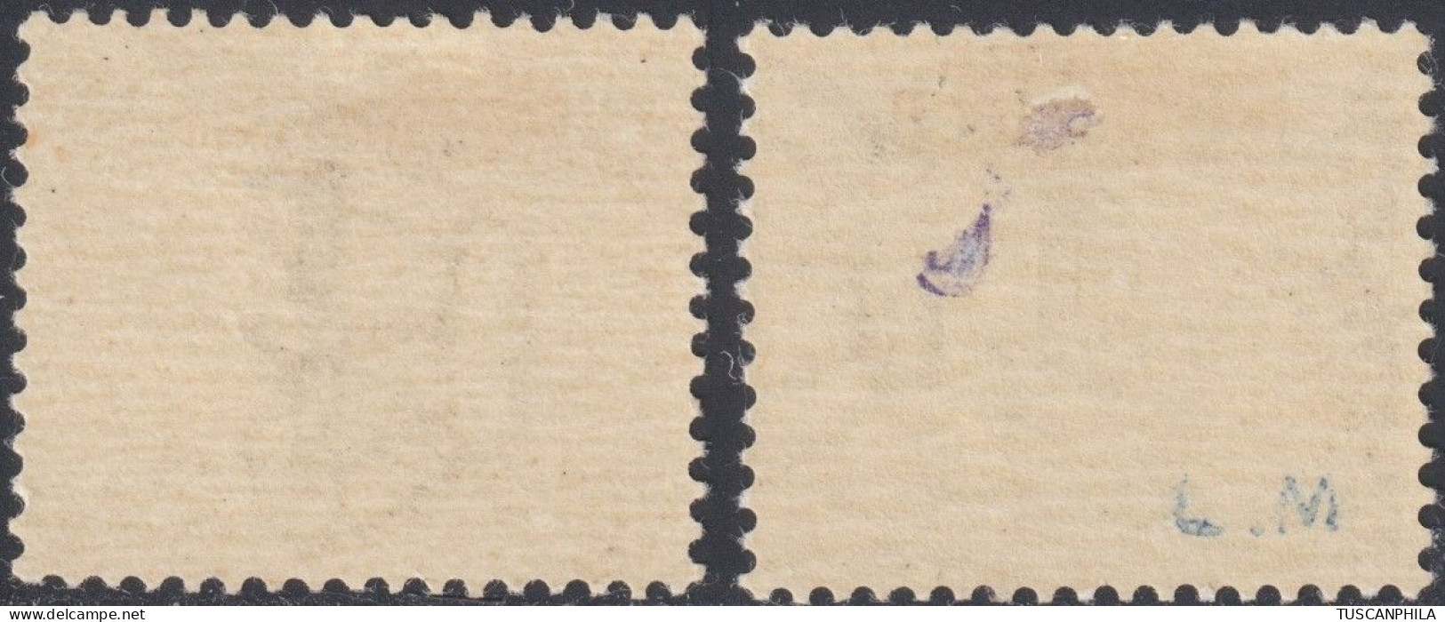 RSI 5+10 C. Soprastampa Capovolta Sass 60a+61a MVLH* - Postage Due