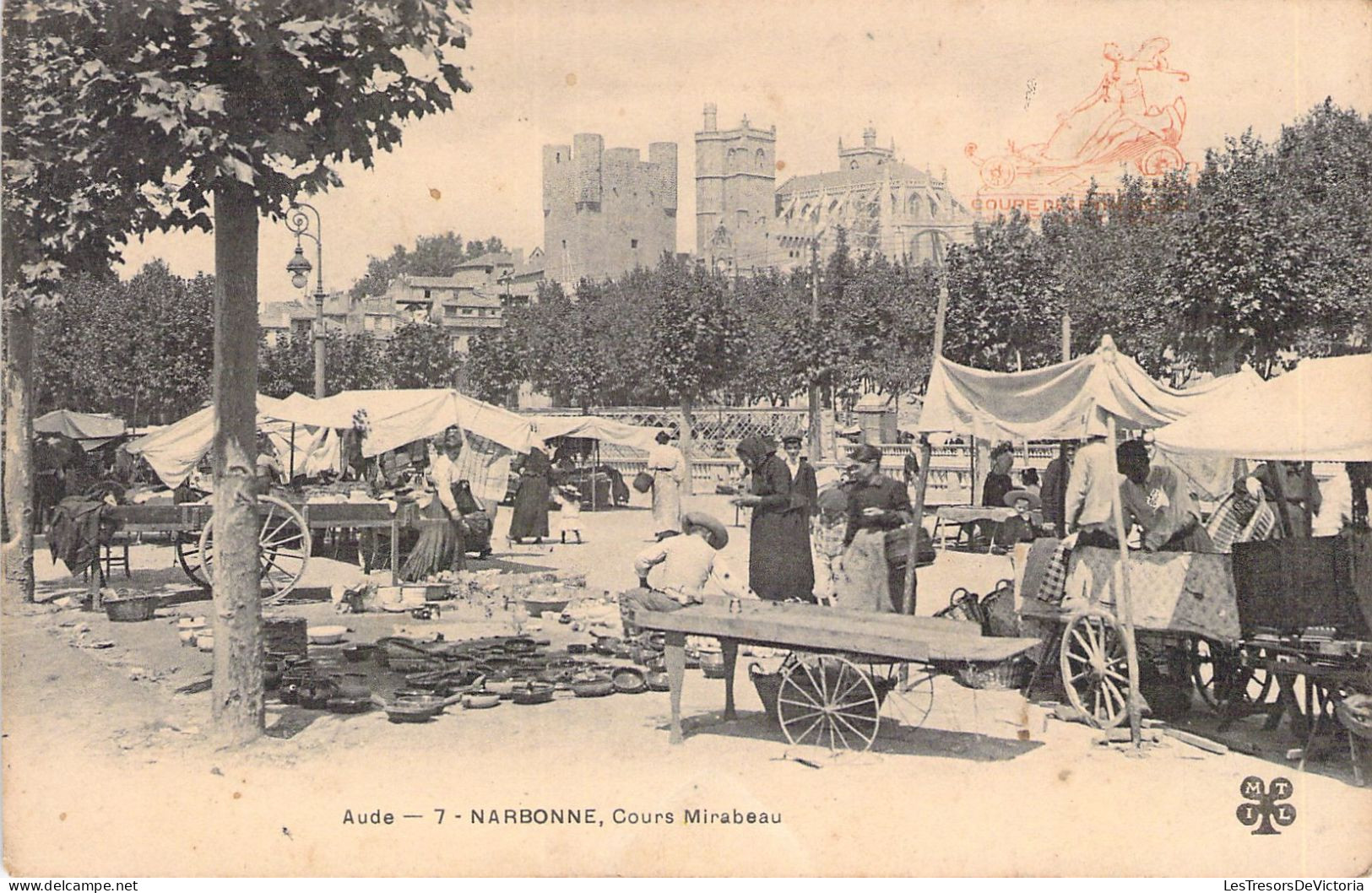 COMMERCE - Marchés - NARBONNE - Cours Mirabeau - Carte Postale Ancienne - Marchés