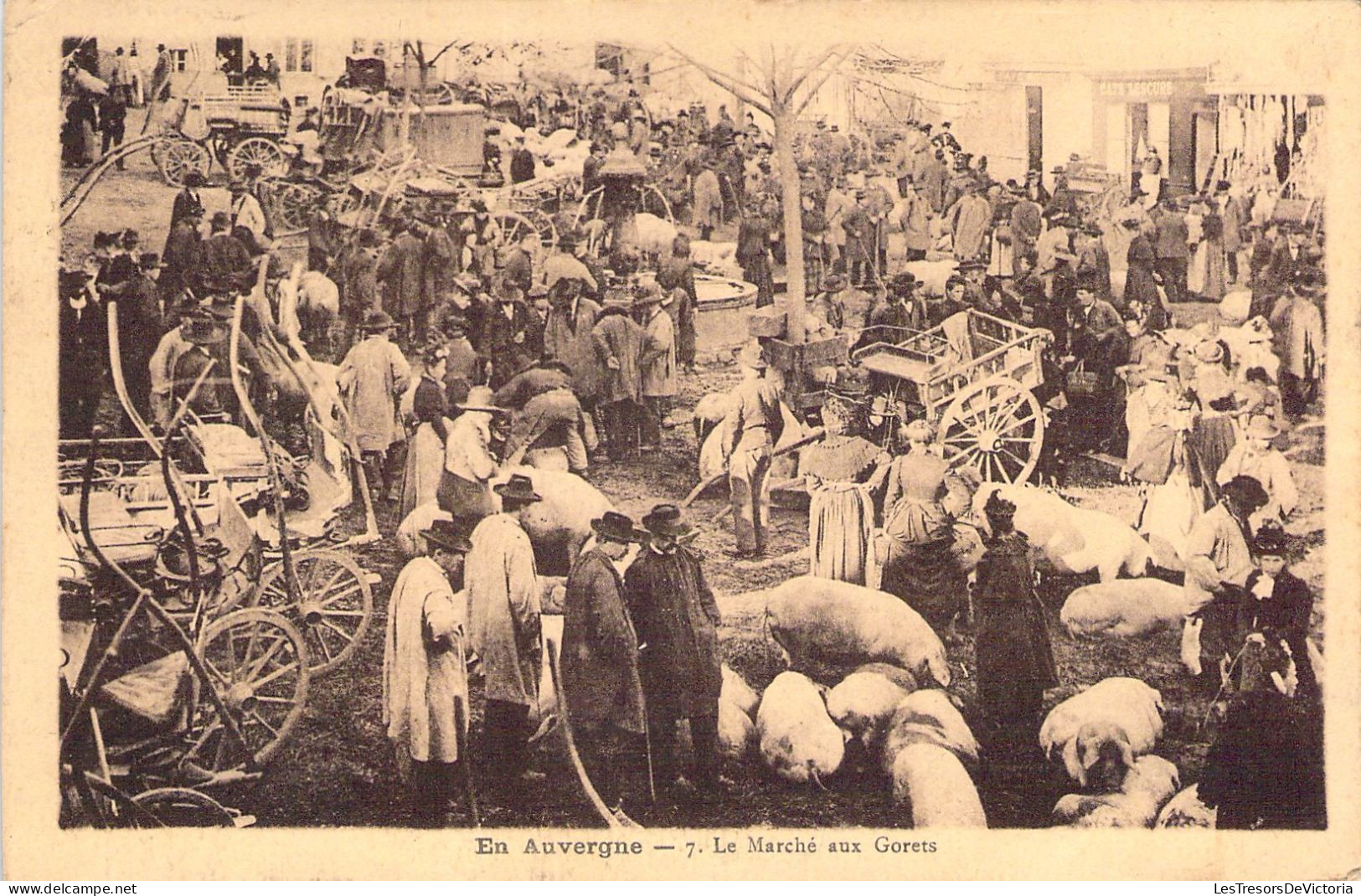 COMMERCE - Marchés - En Auvergne - Le Marché Aux Gorets - Carte Postale Ancienne - Markets