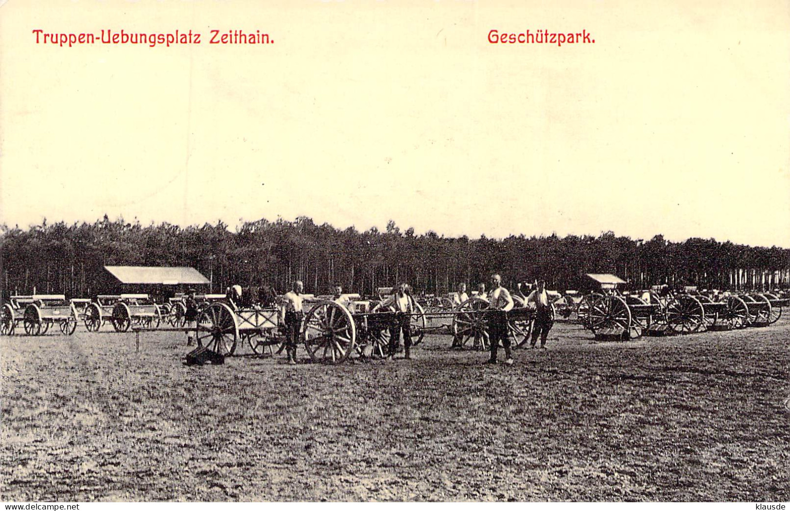 Truppen-Uebungsplatz Zeithain - Geschützpark Gel.1905 - Zeithain