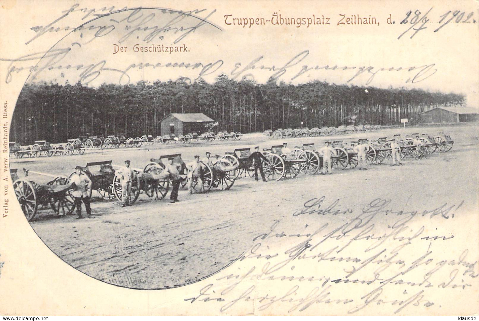 Truppen-Uebungsplatz Zeithain - Geschützpark Gel.1902 AKS - Zeithain