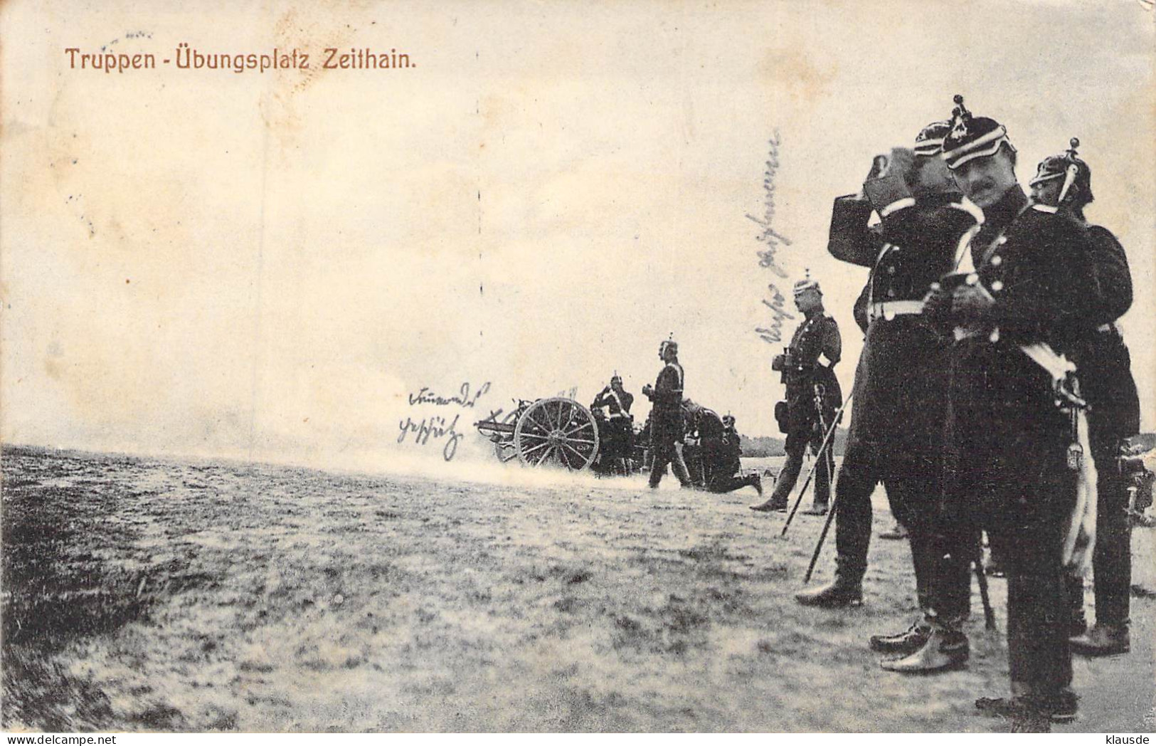 Truppen-Uebungsplatz Zeithain - Geschützpark Gel.1908 - Zeithain
