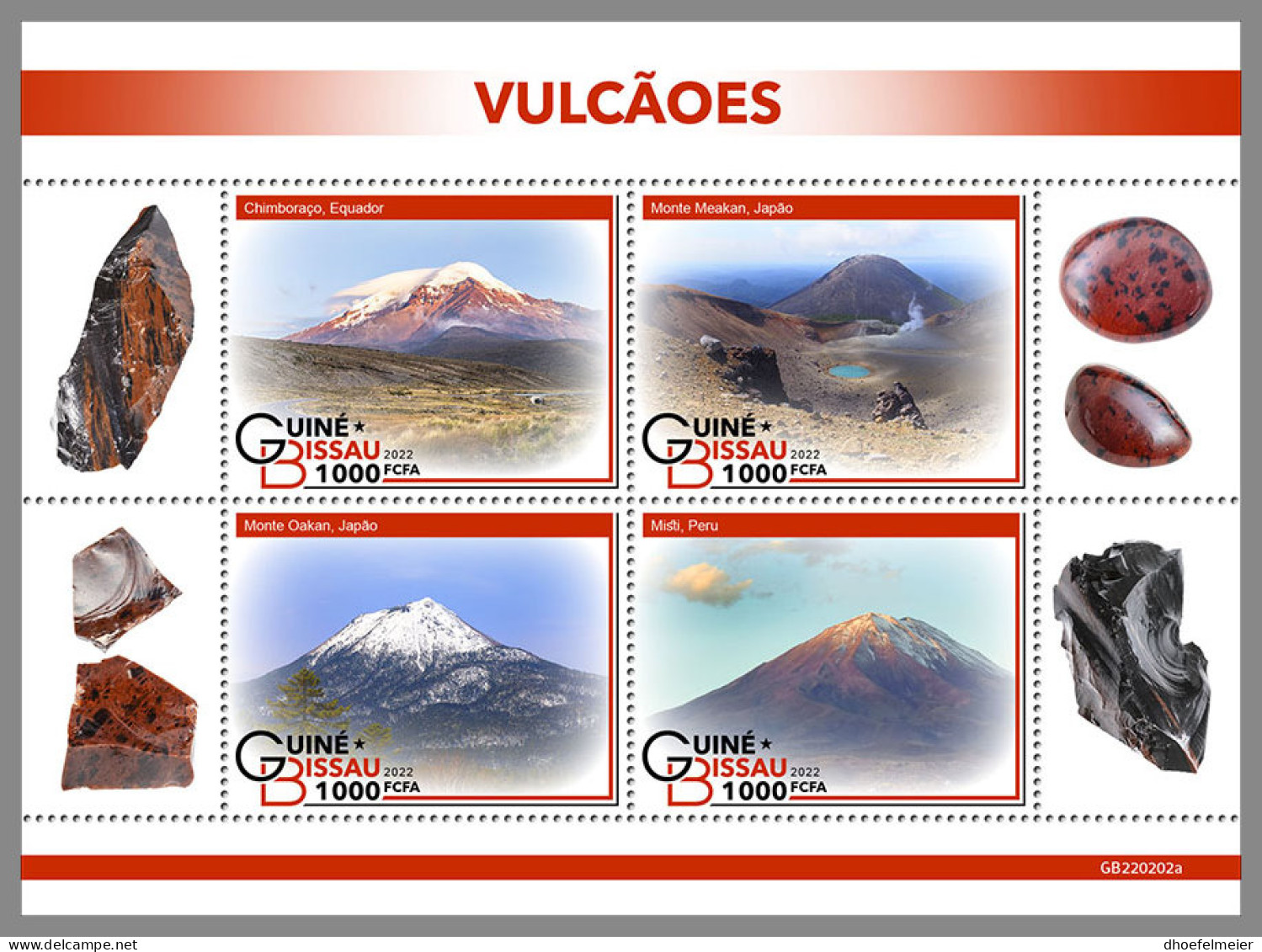 GUINEA BISSAU 2022 MNH Volcanoes Vulkane Volcans M/S - OFFICIAL ISSUE - DHQ2317 - Volcans