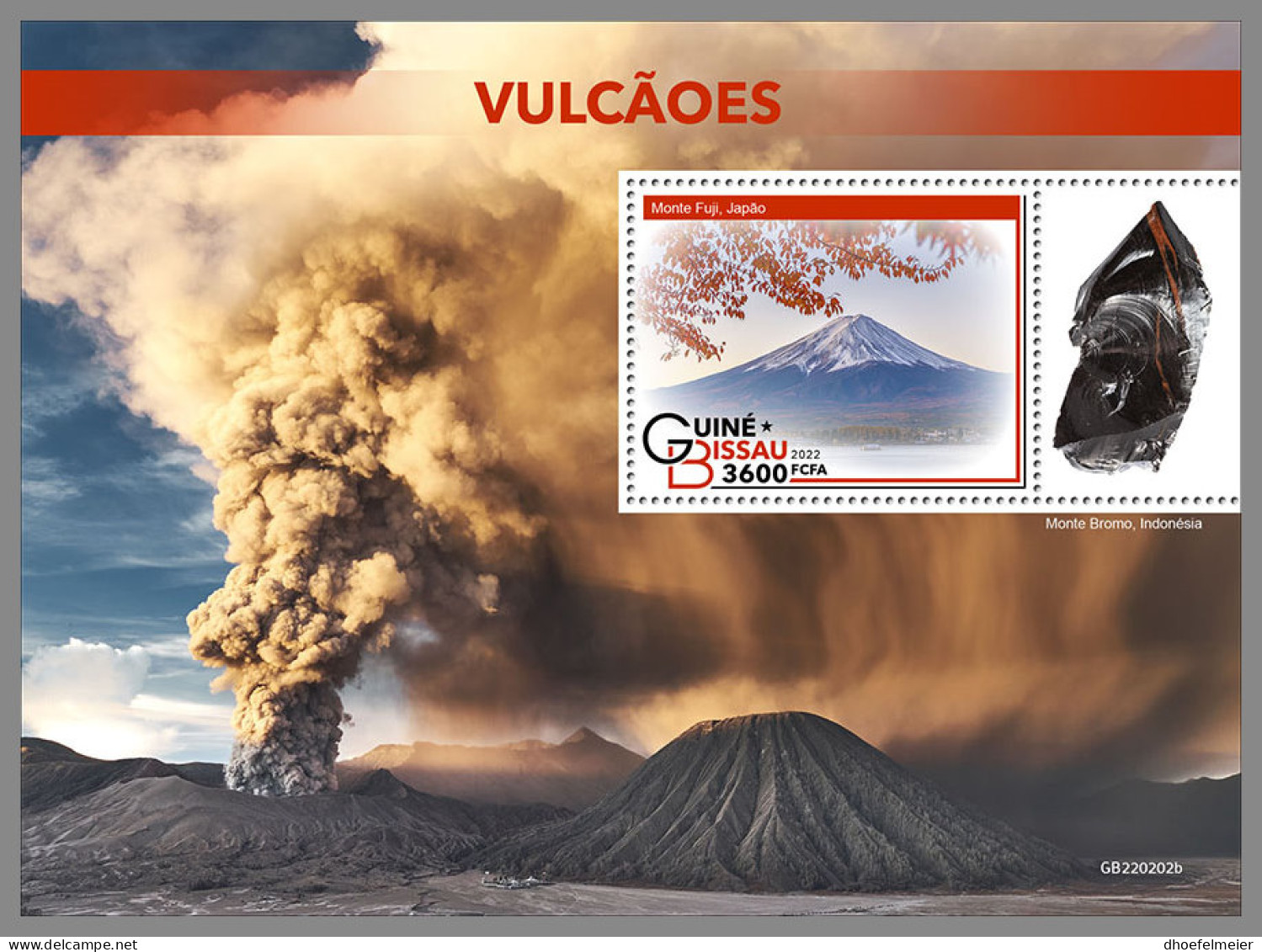 GUINEA BISSAU 2022 MNH Volcanoes Vulkane Volcans S/S - OFFICIAL ISSUE - DHQ2317 - Volcans