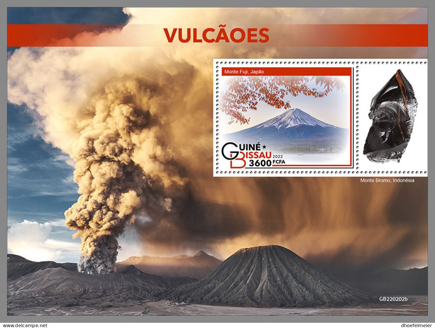 GUINEA BISSAU 2022 MNH Volcanoes Vulkane Volcans S/S - IMPERFORATED - DHQ2317 - Volcans
