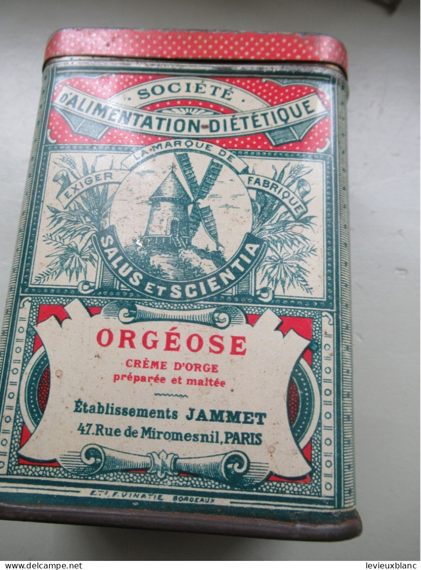 Métal/ Farines Maltées Jammet/ POUILLARD Pharmacien/ORGEOSE/ Sté D'Alimentation Diététique/ Vers 1920-1940       BFPP245 - Cajas