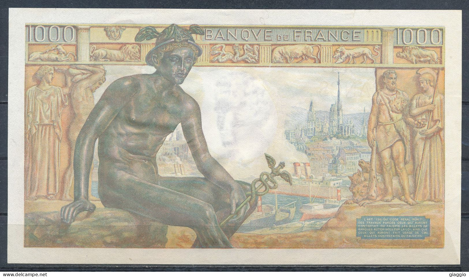 °°° FRANCE - 1000 FRANCS 28/5/1942 °°° - 1 000 F 1942-1943 ''Déesse Déméter''