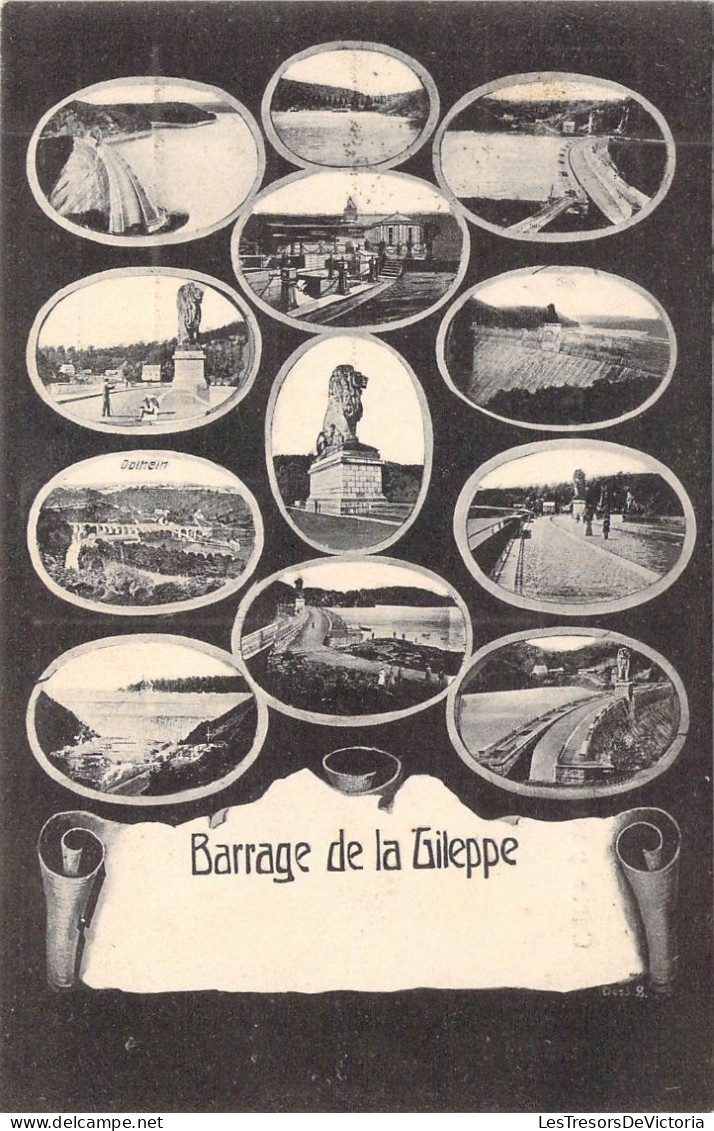 BELGIQUE - GILEPPE - Barrage - Multi Vues - Carte Postale Ancienne - Gileppe (Dam)