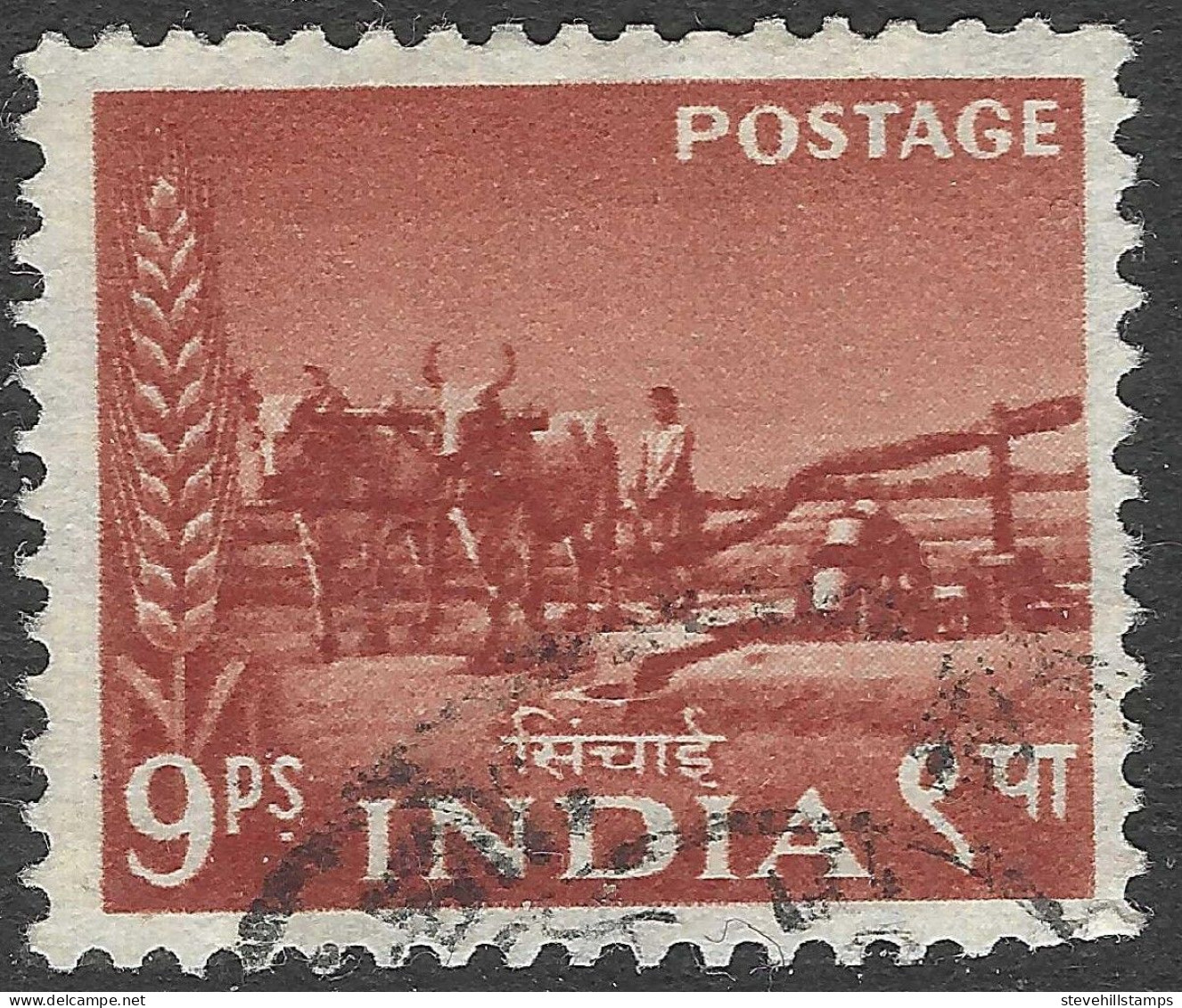 India. 1955 Five Year Plan. 9p Used. SG 356 - Oblitérés