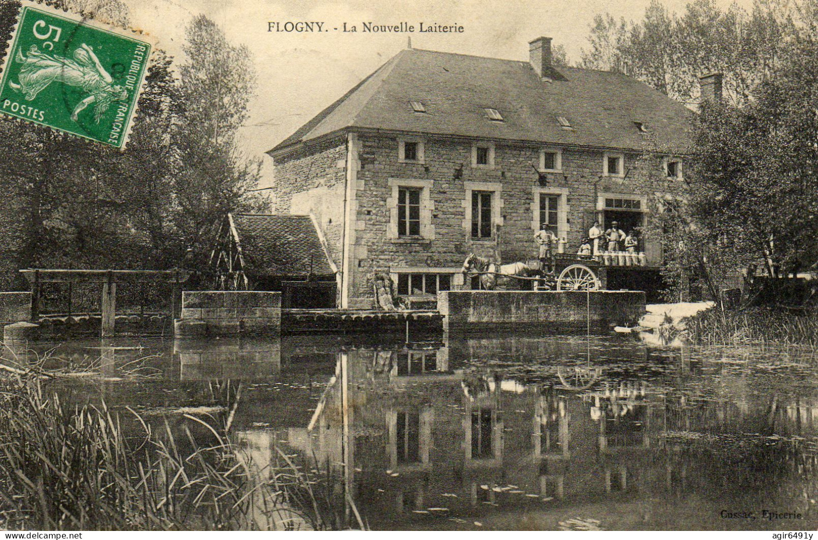 - FLOGNY (89) -  La Nouvelle Laiterie  (attelage Et Bidons De Lait)  -25362- - Flogny La Chapelle